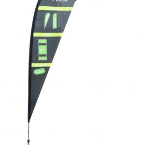 Small Premium Polyester Mesh Teardrop Banner - Single Sided Combo