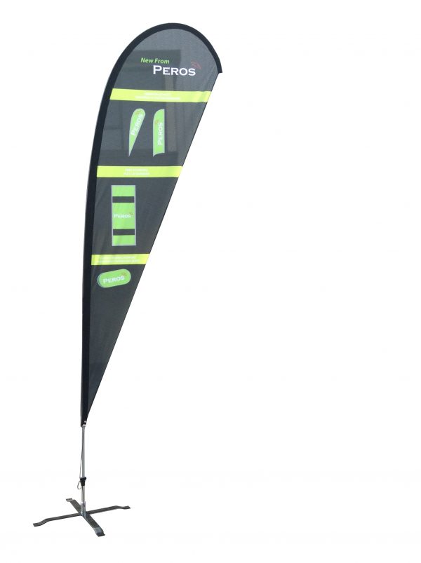 Small Premium Polyester Mesh Teardrop Banner - Single Sided Combo