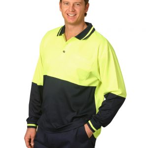 Hi-Vis truedry safety polo L/S