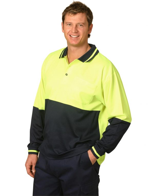 Hi-Vis truedry safety polo L/S