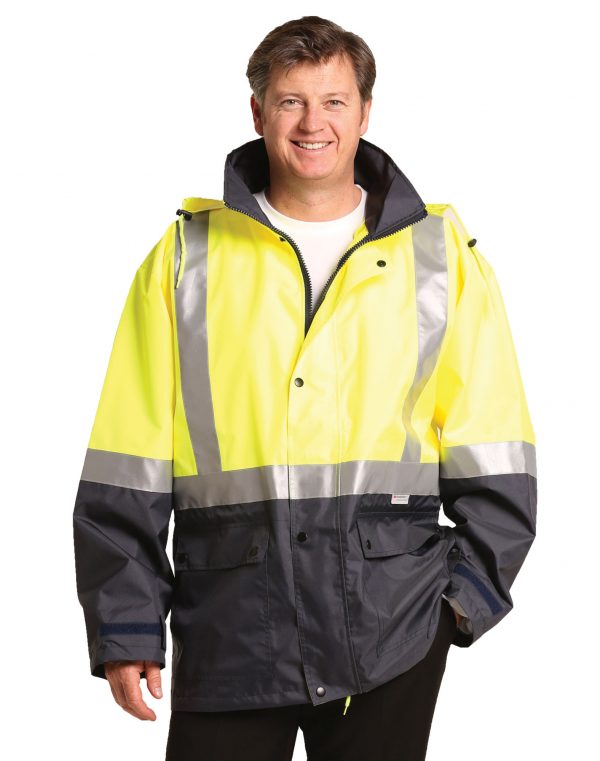 Hi-Vis Two Tone Rain Proof Quilted Safety Jacket With 3M Tapes