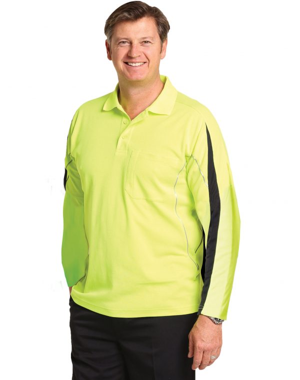 Men's Truedry L/S Hi-Vis Polo