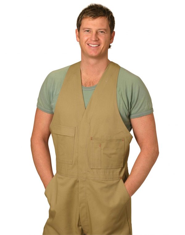 Men's Cotton Drill Action Back Overall-Stout