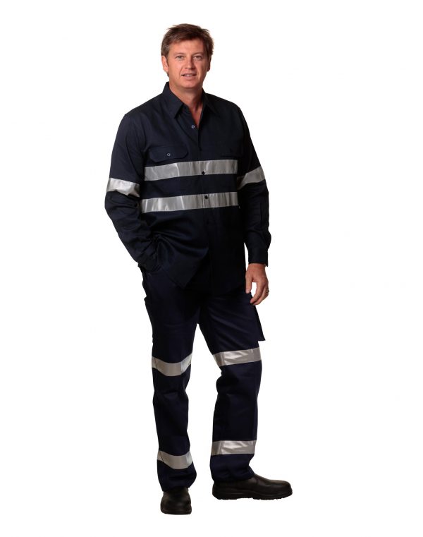 Drill pant pocket on leg with 3M Tapes