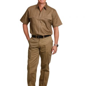 drill pant pockets on leg / stout fit