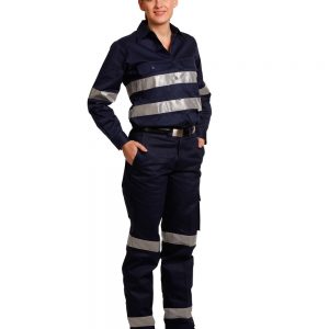 Ladies' Heavy Cotton Pre-Shrunk Drill Pant with 3M Tape