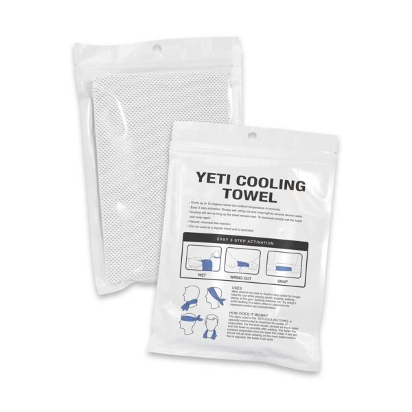 Yeti Premium Cooling Towel - Full Colour - Pouch - Image 3