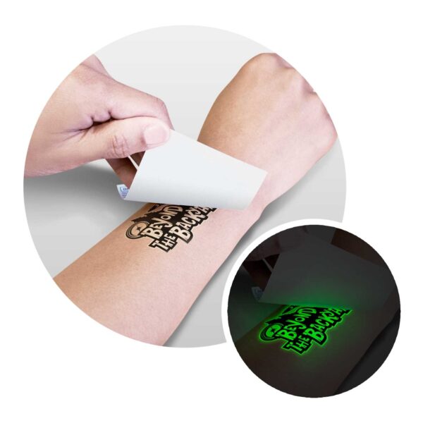 Temporary Tattoo Glow in the Dark - 51mm x 76mm - Image 2