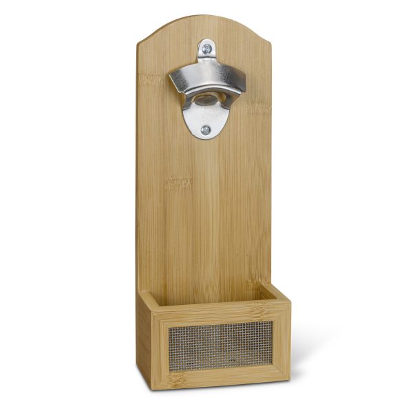 Bamboo Wall Mounted Bottle Opener - Image 3