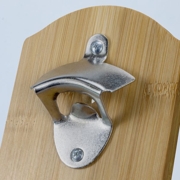 Bamboo Wall Mounted Bottle Opener - Image 4