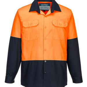 Canberra Hi-Vis Lightweight Contrast Class D Shirt L/S