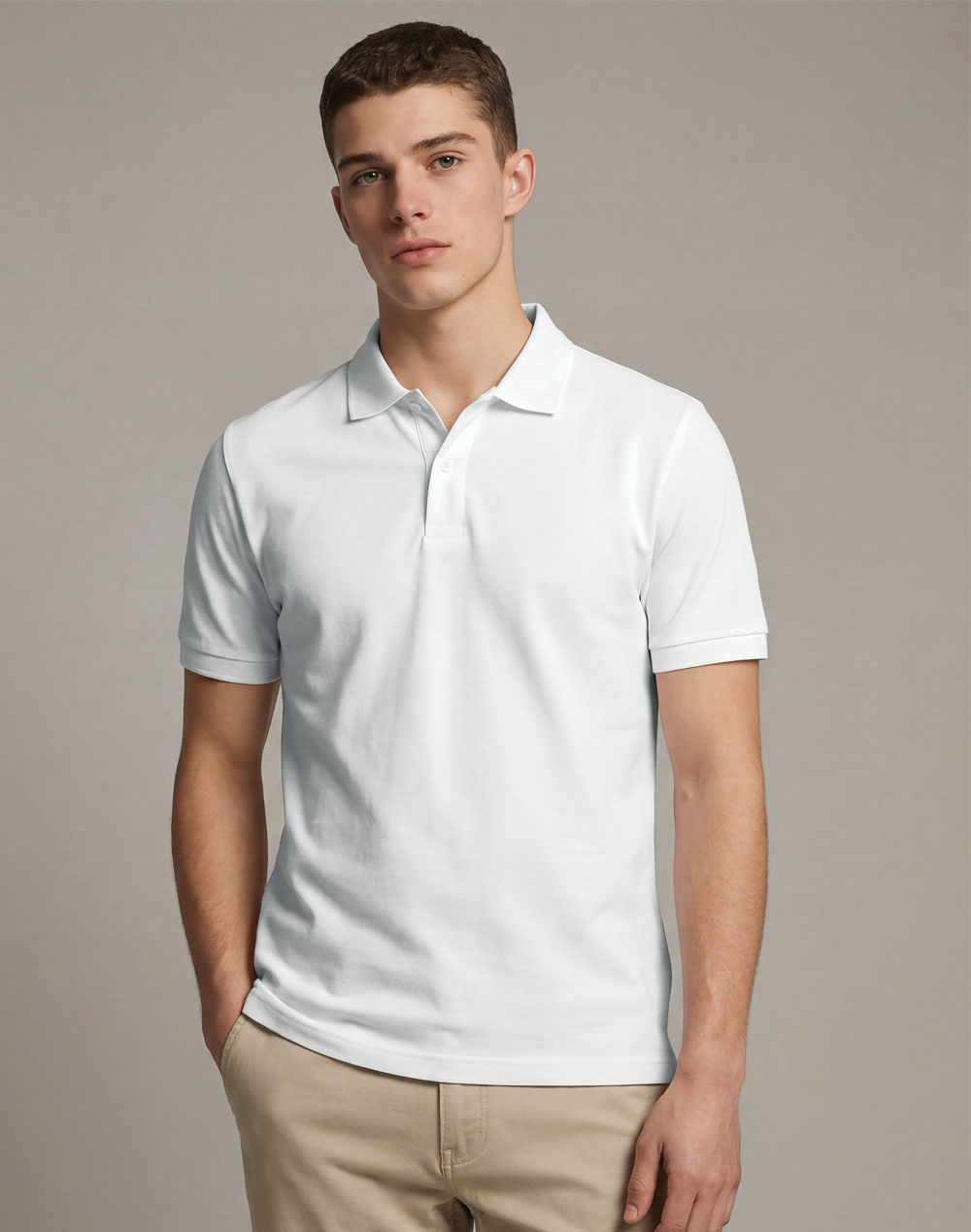 Mens Ultrafine Cotton Pique Short Sleeve Polo - Image 3